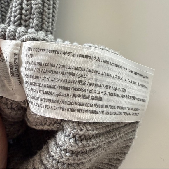 Abercrombie & Fitch- Gray-Sleevless-Knit-V neck-Sweater Dress-Tunic-Size M - Picture 10 of 10